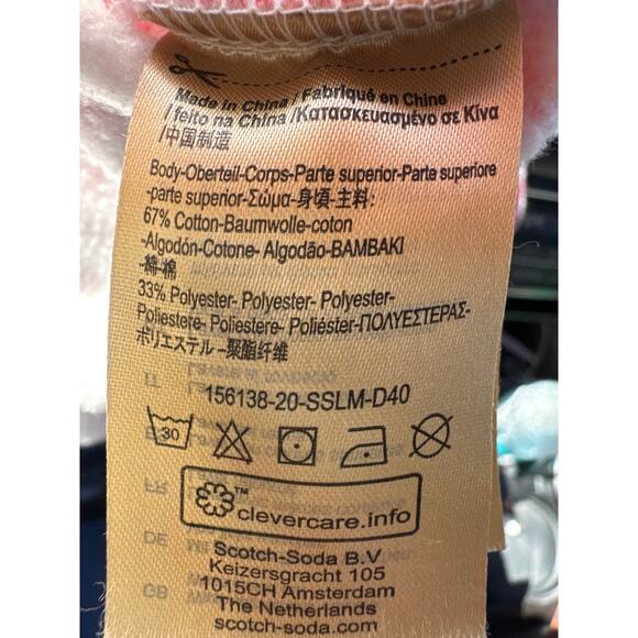 Scotch & Soda Graphic Sweatshirt Scandinavian Hex Floral Design Med Colorful - Picture 7 of 7